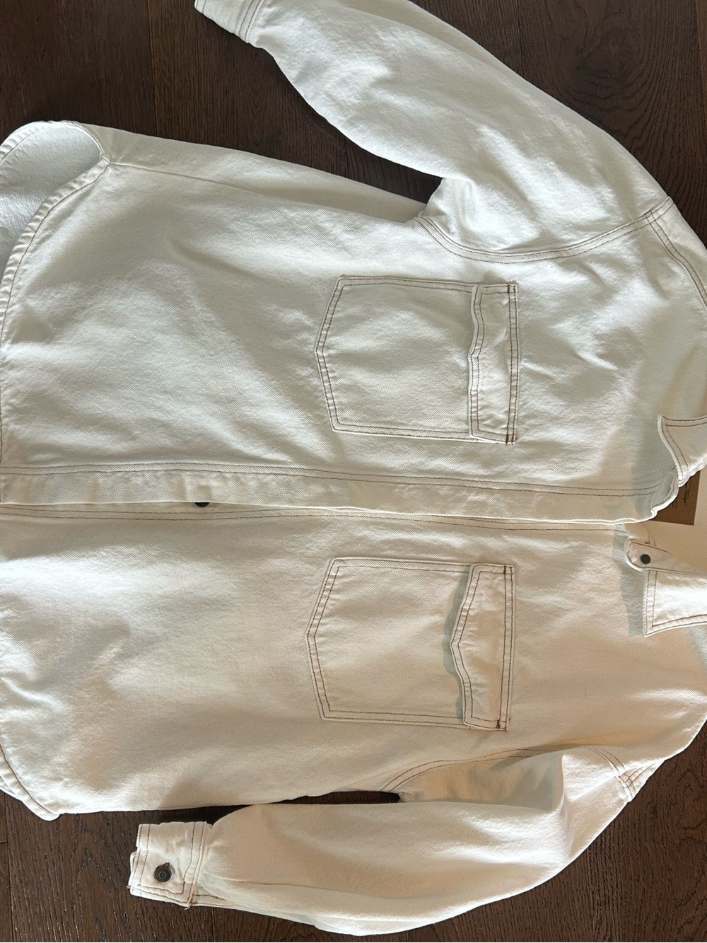 American Vintage Off-White Button-Down Shacket